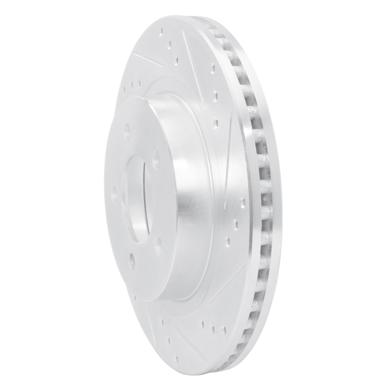 Chrysler 300M Brake Rotor (1) - Front Right - R1 Concepts - Drilled & Slotted - Silver - `98-`04